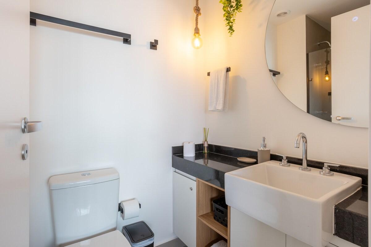 Apartamento en Vila Mariana con Gimnasio y Balcón, hasta 3 Personas