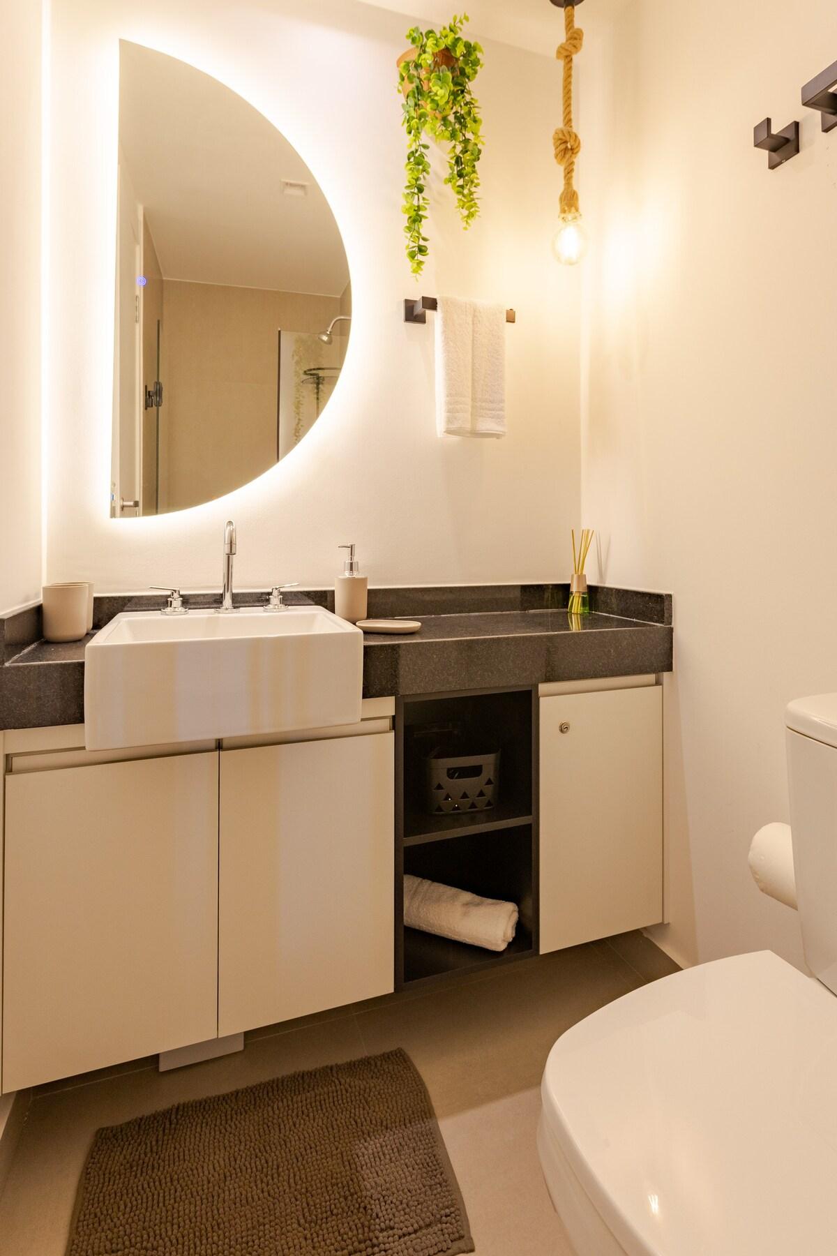 Apartamento en Vila Mariana con Gimnasio y Balcón, hasta 3 Personas