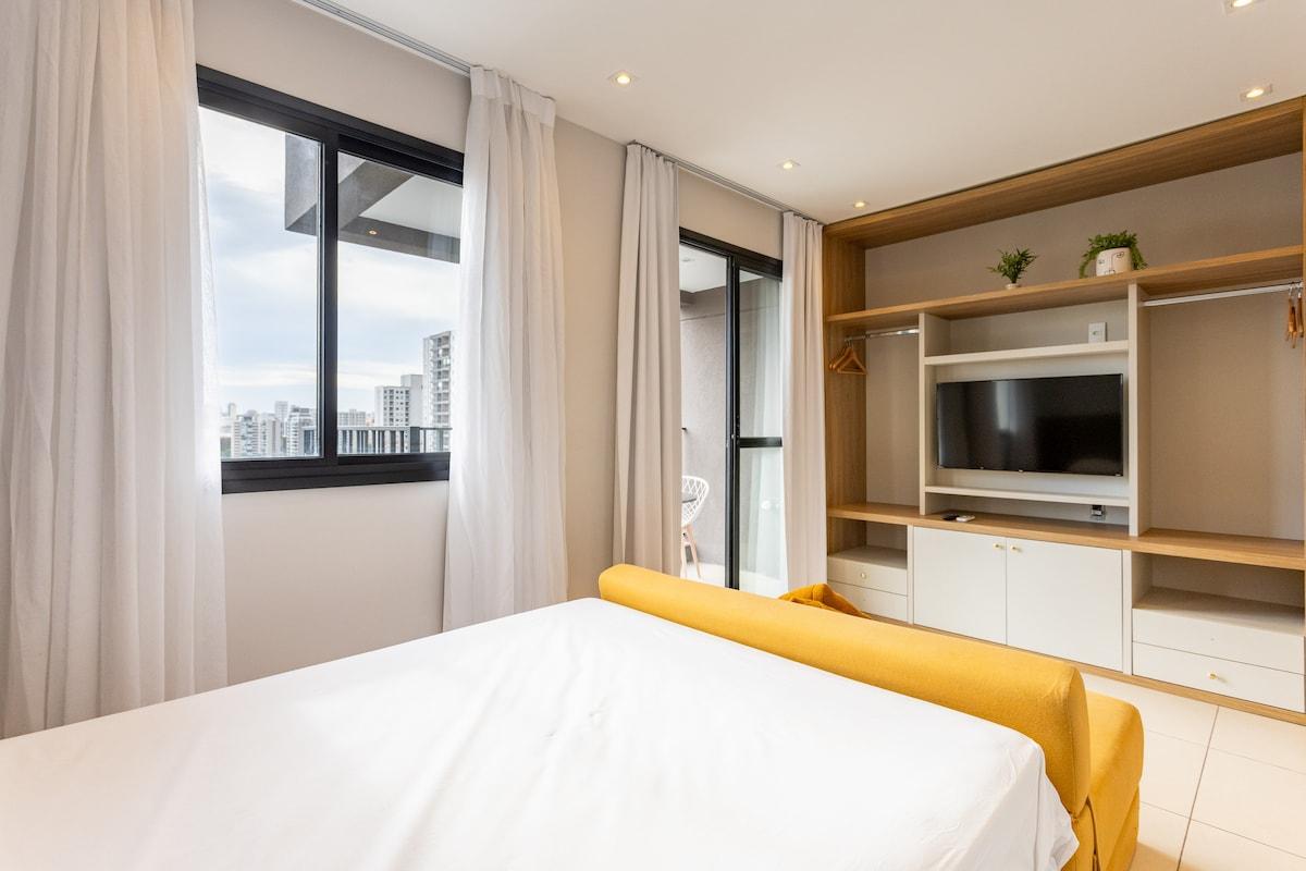 Campo Belo Apartment with Pool, Gym and Balcony