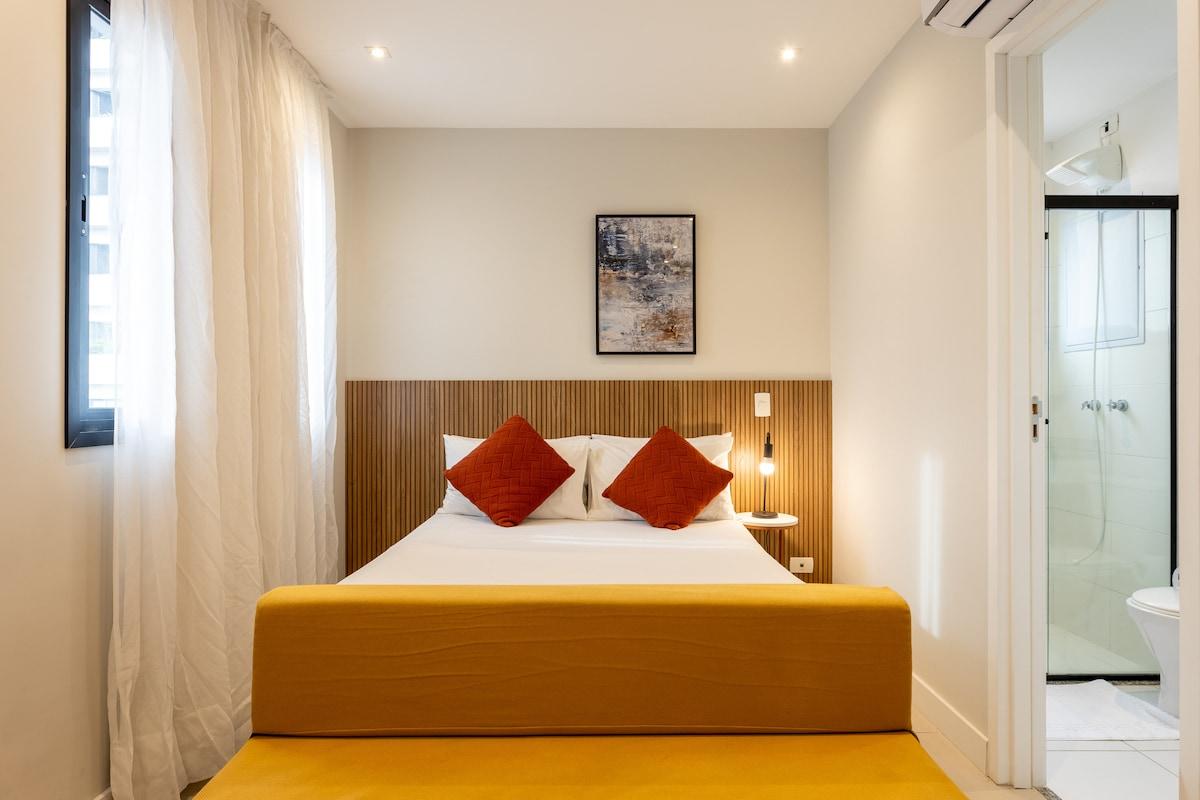 Apartamento en Campo Belo con Piscina, Gimnasio y Balcón