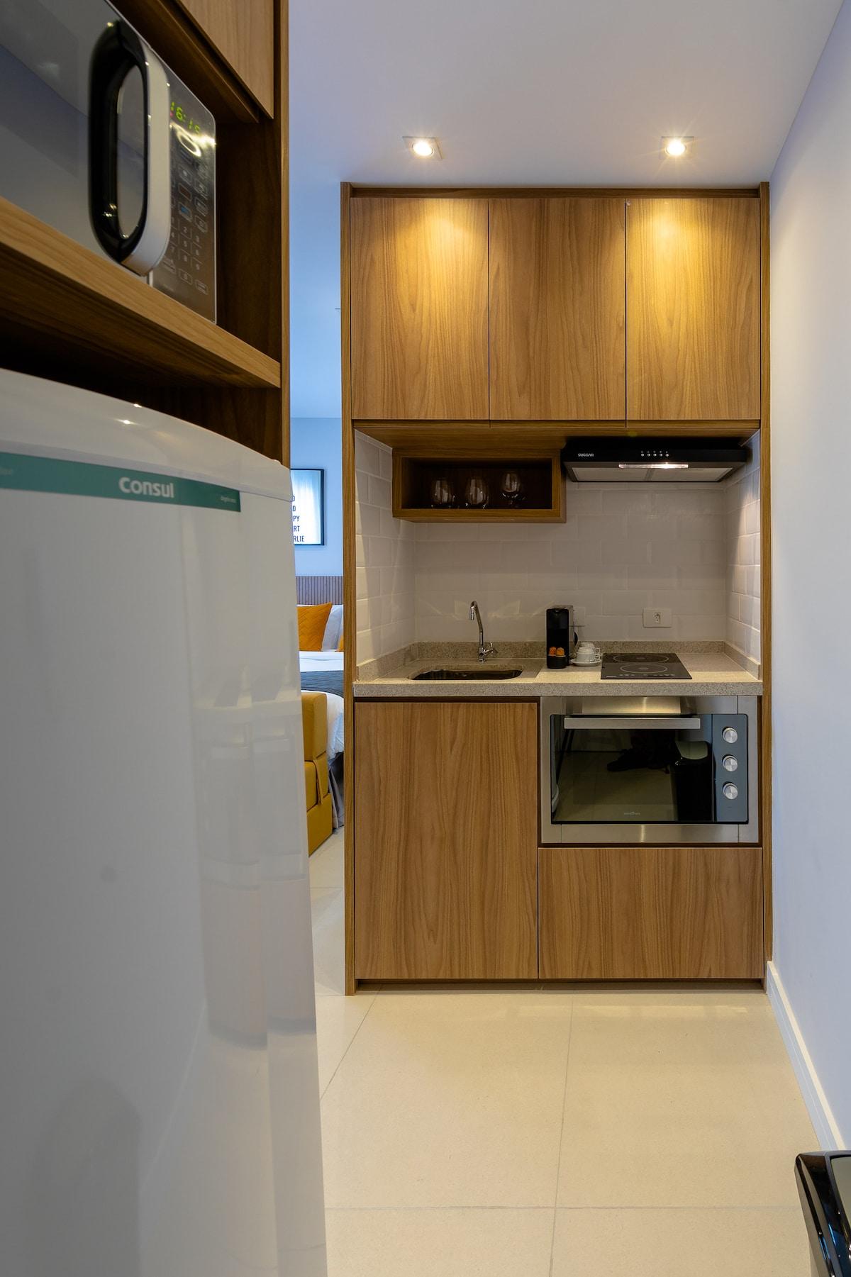 Apartamento para 4 Pessoas com Piscina e Academia perto do Metrô