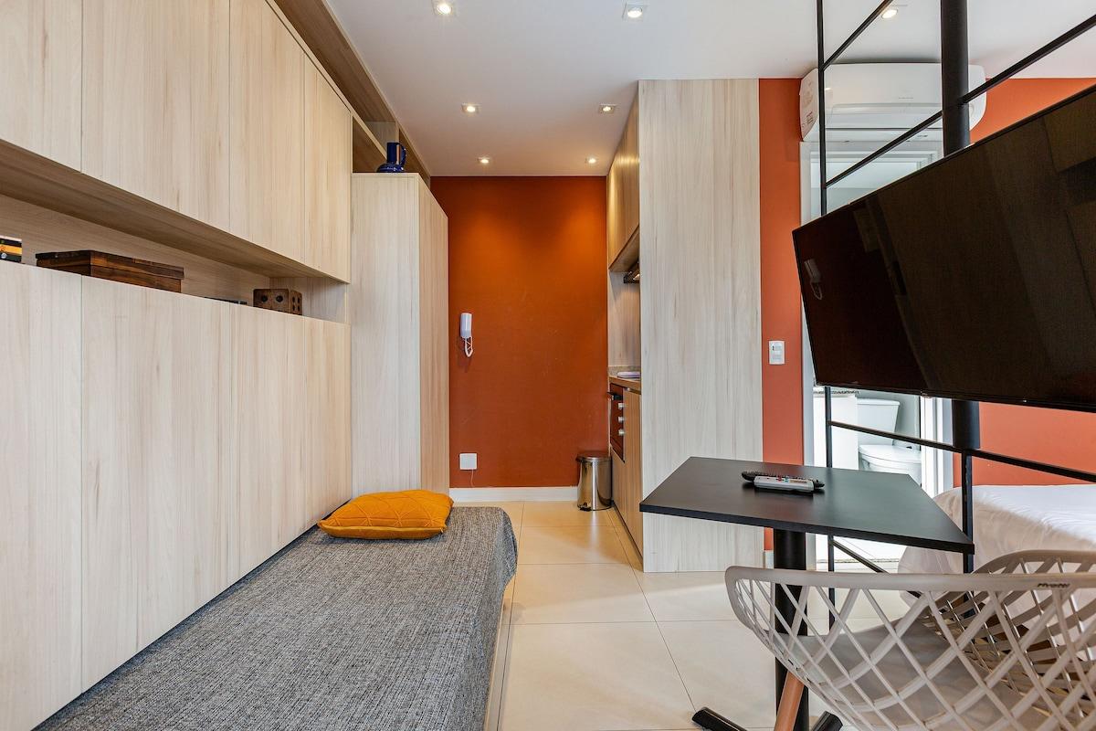 Apartamento para 4 Pessoas com Piscina e Academia perto do Metrô