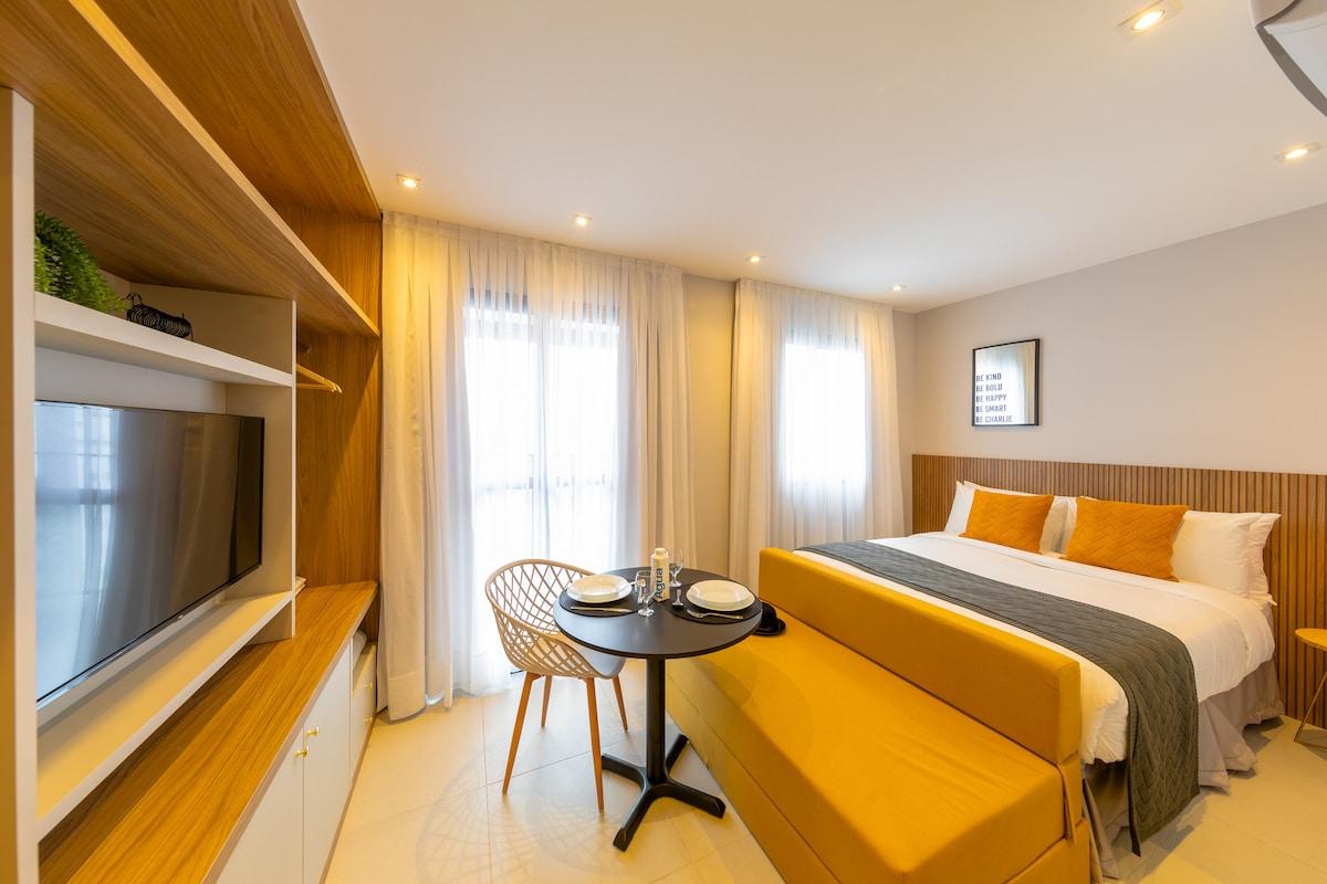 Apartamento com piscina e academia perto do metrô