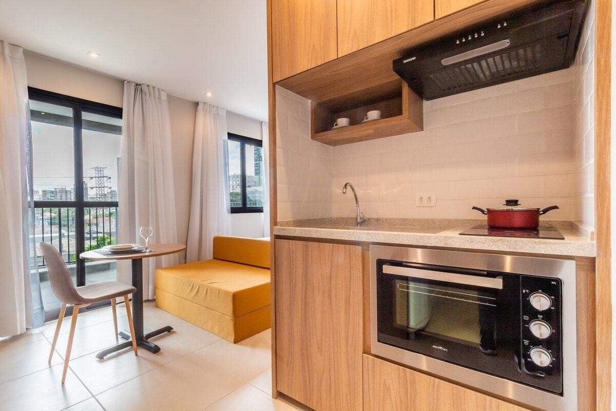 Apartment in the Heart of Campo Belo with A/C, Pool, and Wi-Fi