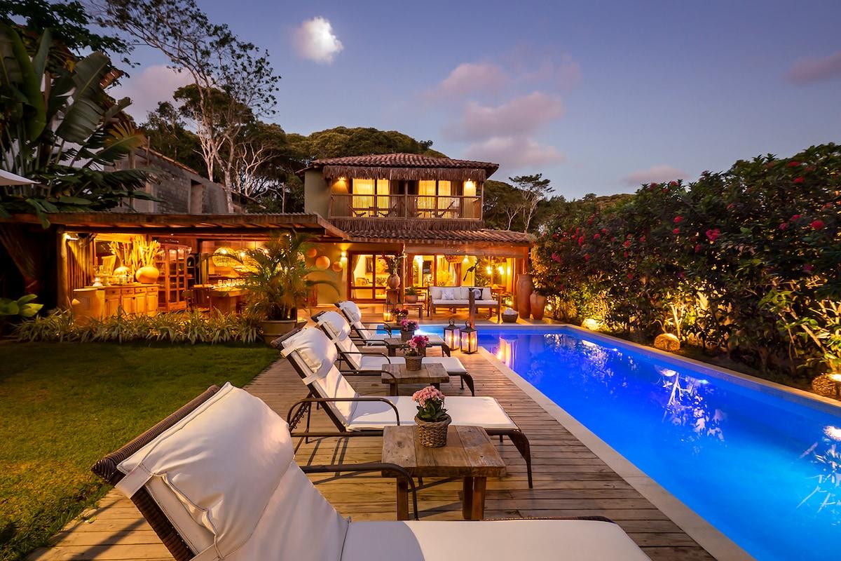 Paraíso em Trancoso, Villa com Staff, 7 Quartos e Piscina